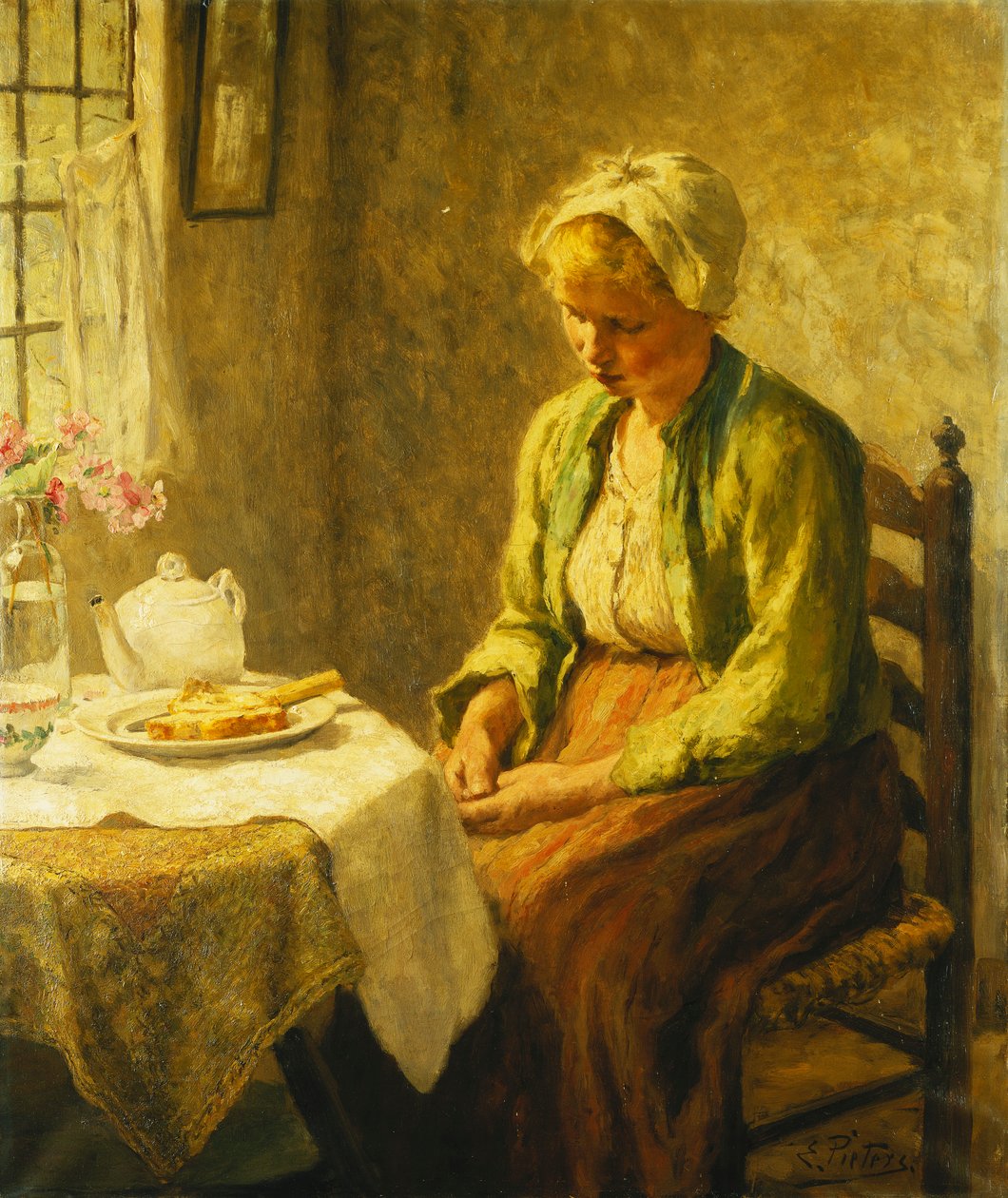Gracia antes de la comida de Evert Pieters