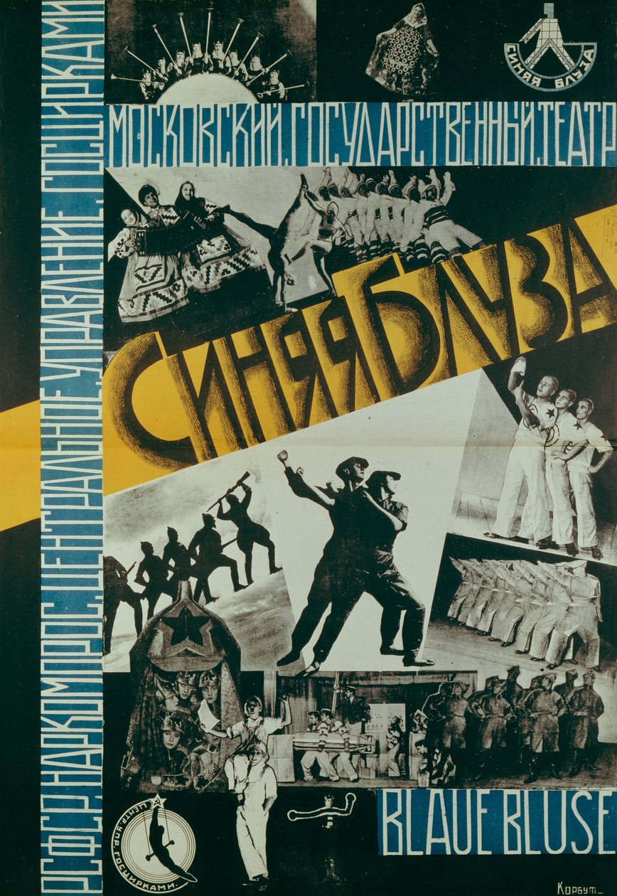 Póster para el Teatro Blusa Azul, 1926 de Evgenia Korbut