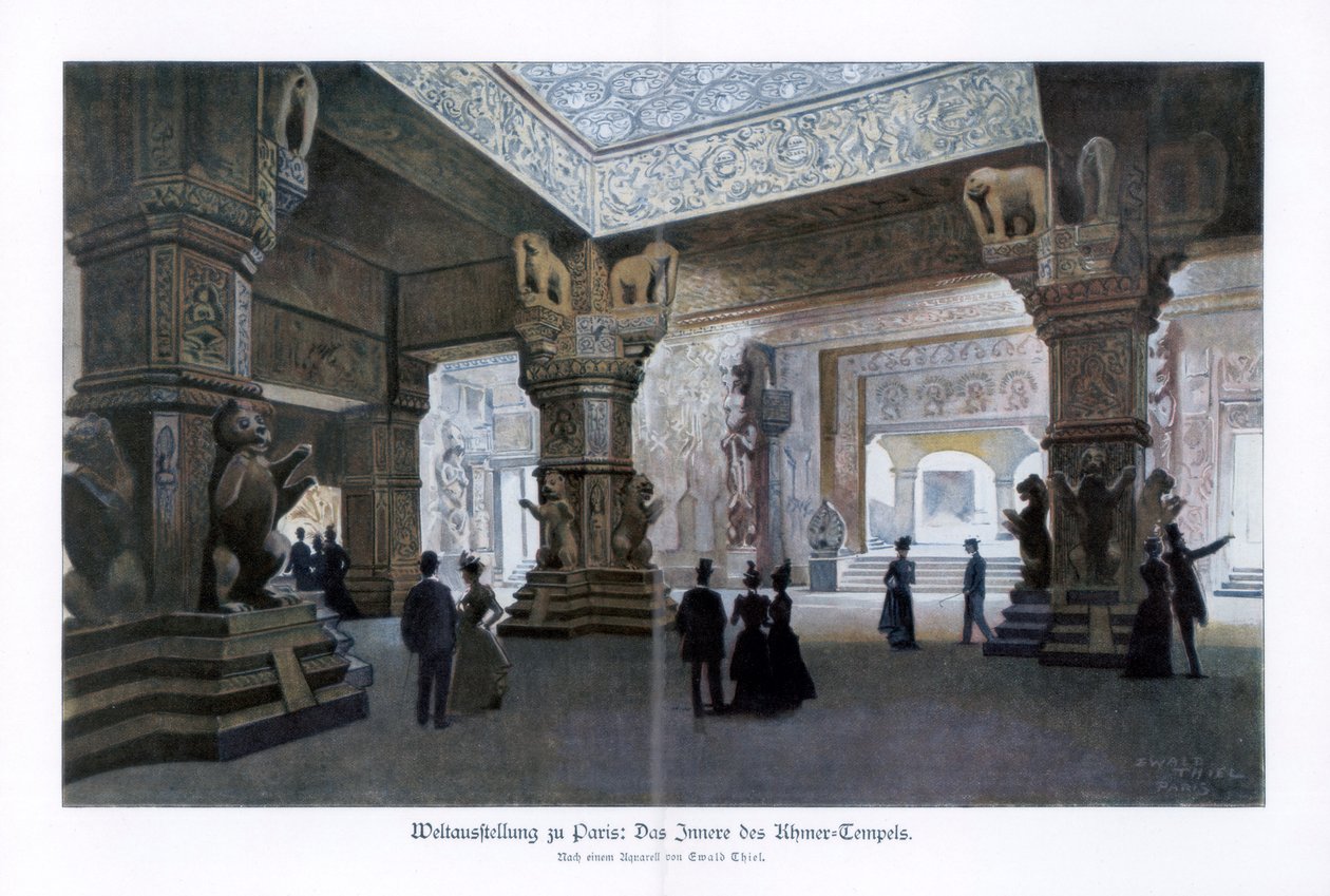 Templo Khmer, Exposición Mundial de París, 1889, 1900 de Ewald Thiel
