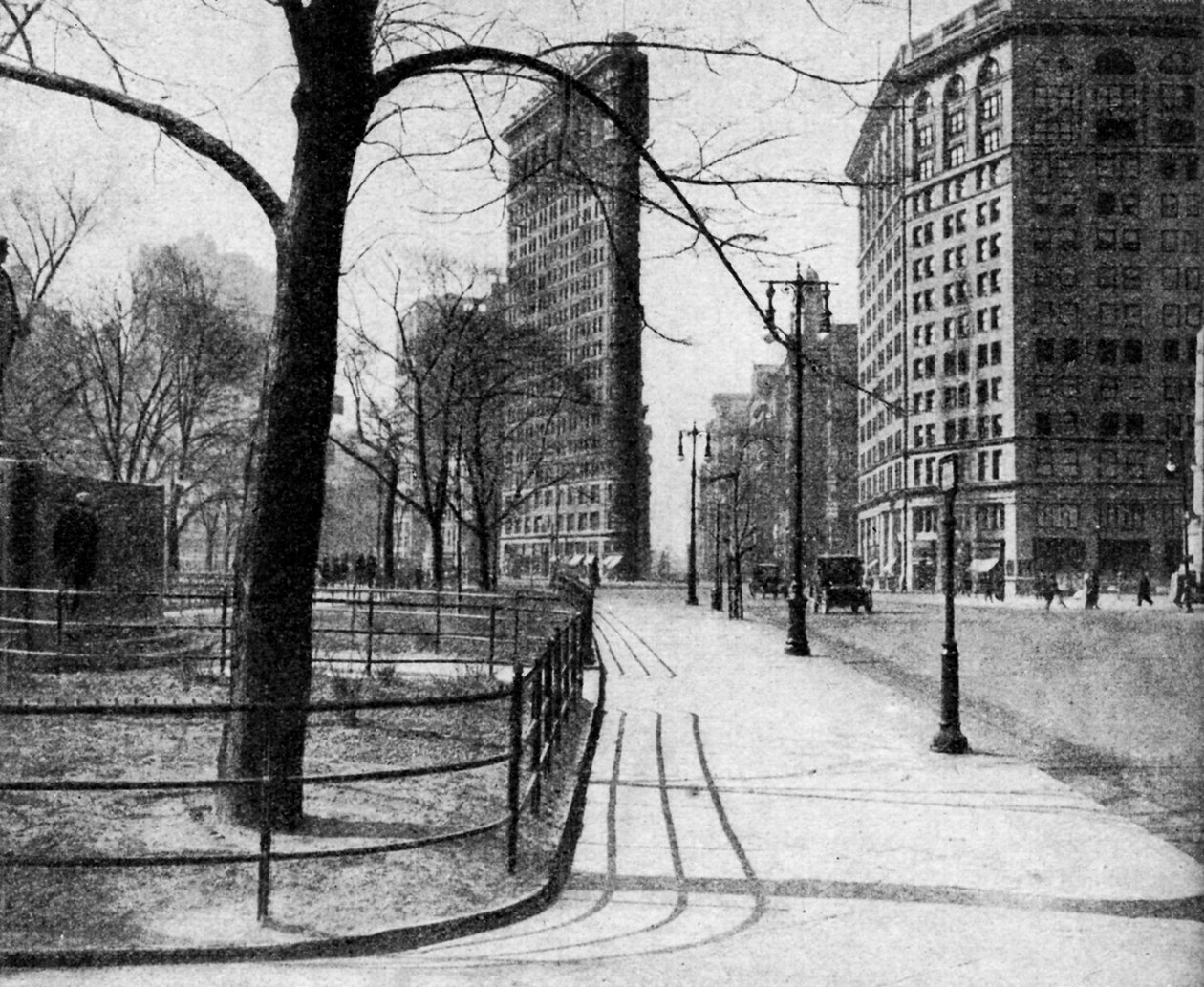 Edificio Flatiron y Madison Square, Nueva York, EE.UU., c1930s de Ewing Galloway