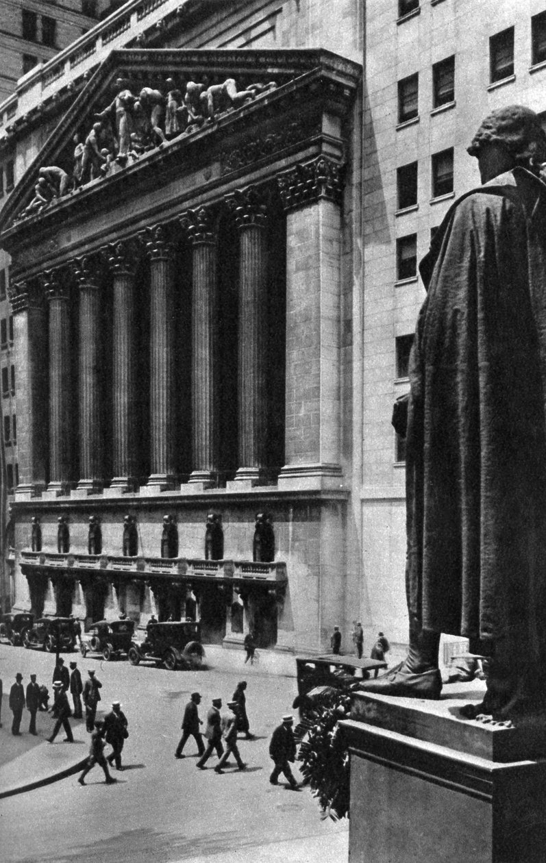 Bolsa de Valores de Nueva York, Nueva York, EE.UU., c1930s de Ewing Galloway