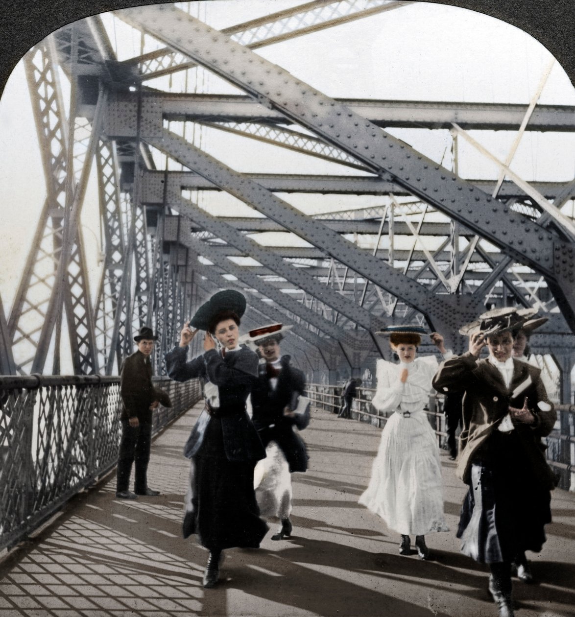 El paseo, Puente de Williamsburg, Nueva York, EE.UU., c1900s de Excelsior Stereoscopic Tours