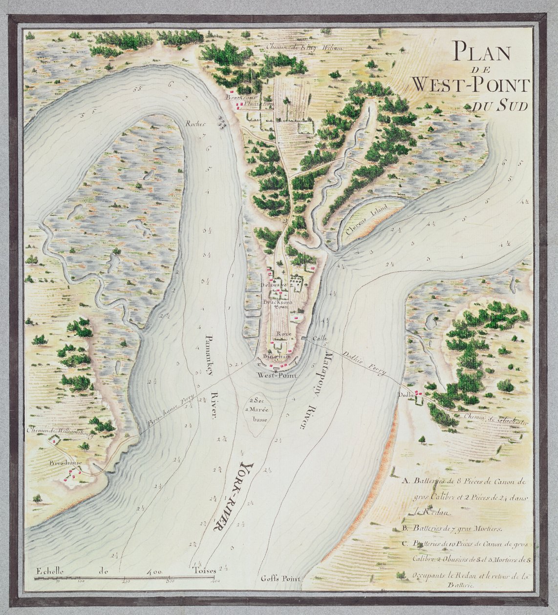 Mapa del suroeste de Point, Virginia, de 
