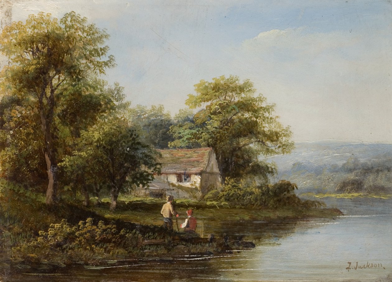 Vista del Tyne - Dos Pescadores de F. Ernest Jackson