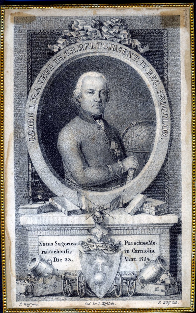 Retrato de Jurij Vega de F. Wolf