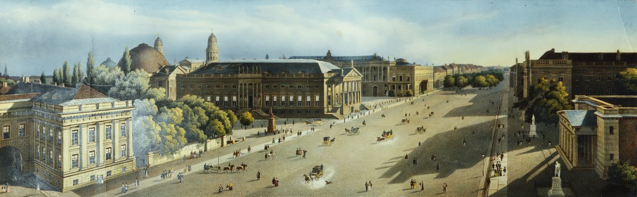 Unter den Linden desde la Armería, c.1855 de F. von Laer