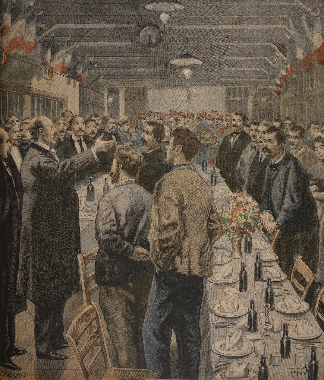 Cenas para los trabajadores de la Exposición Universal, 1900, ilustración de 