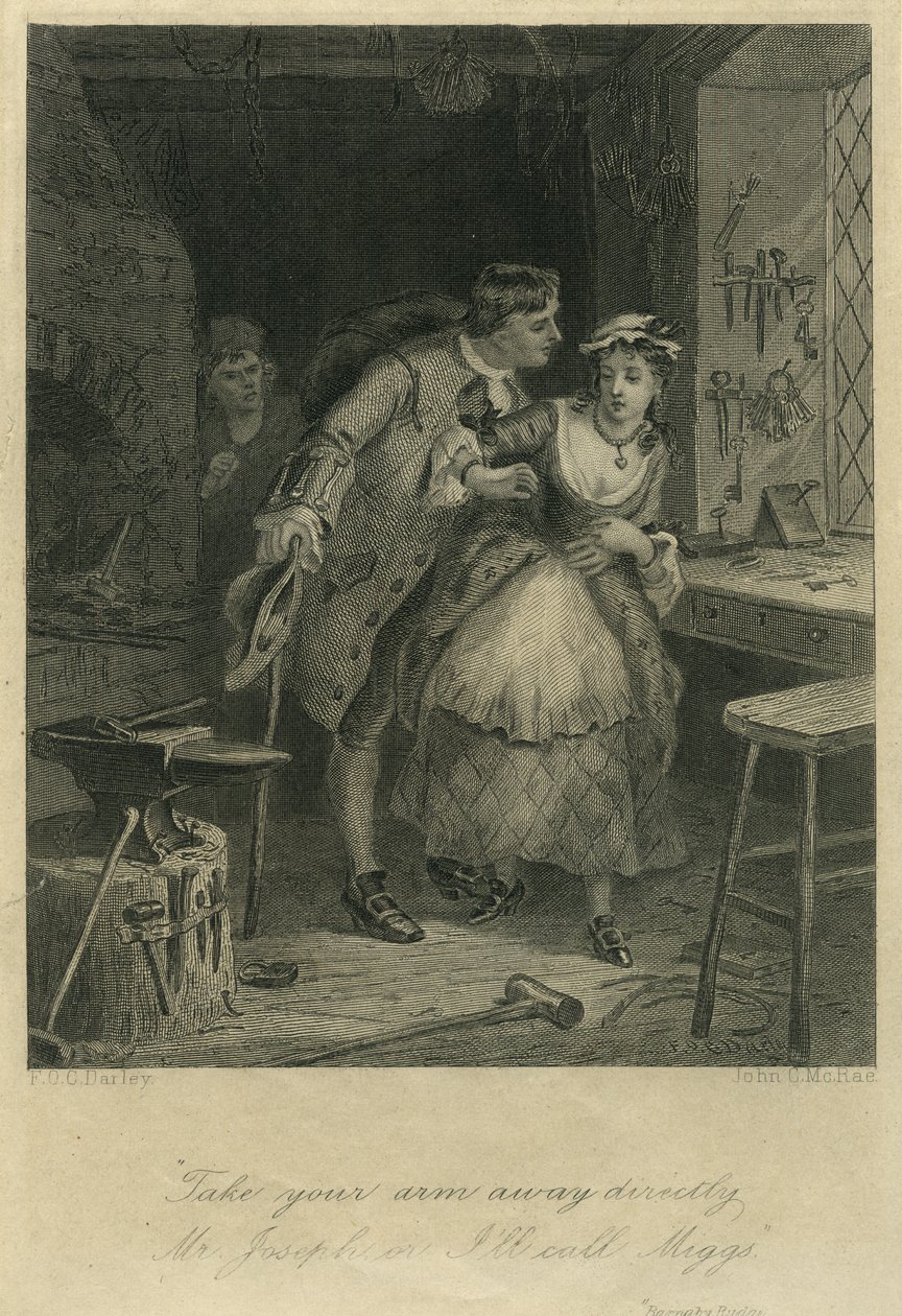Barnaby Rudge: Dolly Varden y Joe Willet de F.O.C. and McRae, C. John Darley