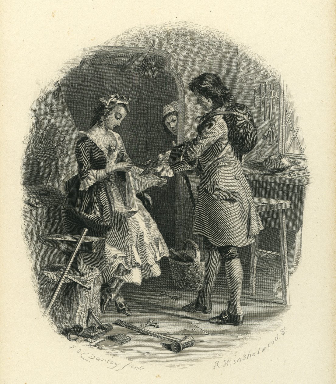 Barnaby Rudge: Dolly Varden y Joe Willet de F.O.C. and McRae, C. John Darley