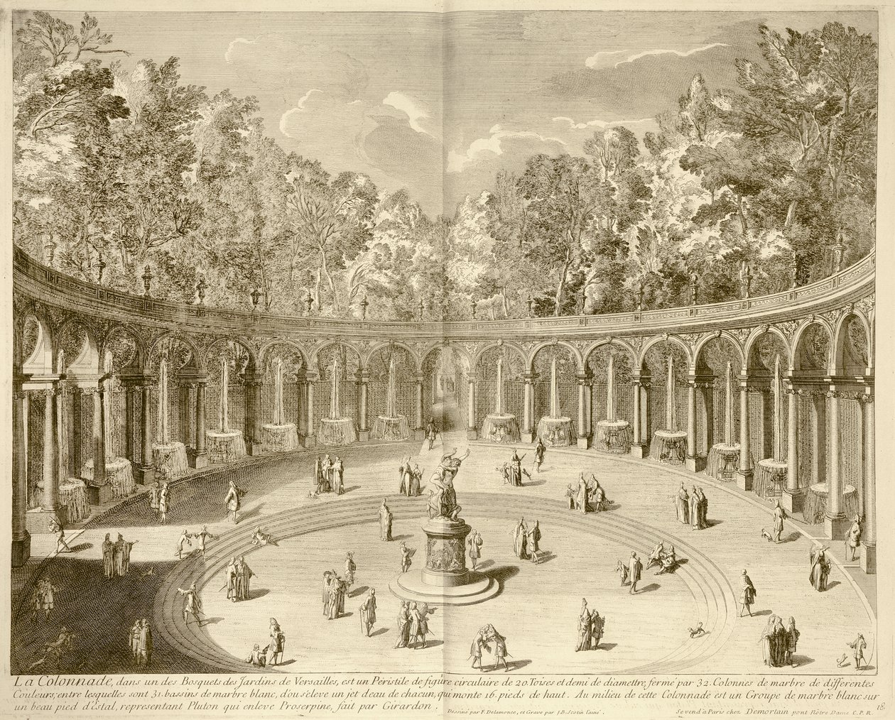 La Colonnade, Versalles, c.1715 de F. (after) Delamonce