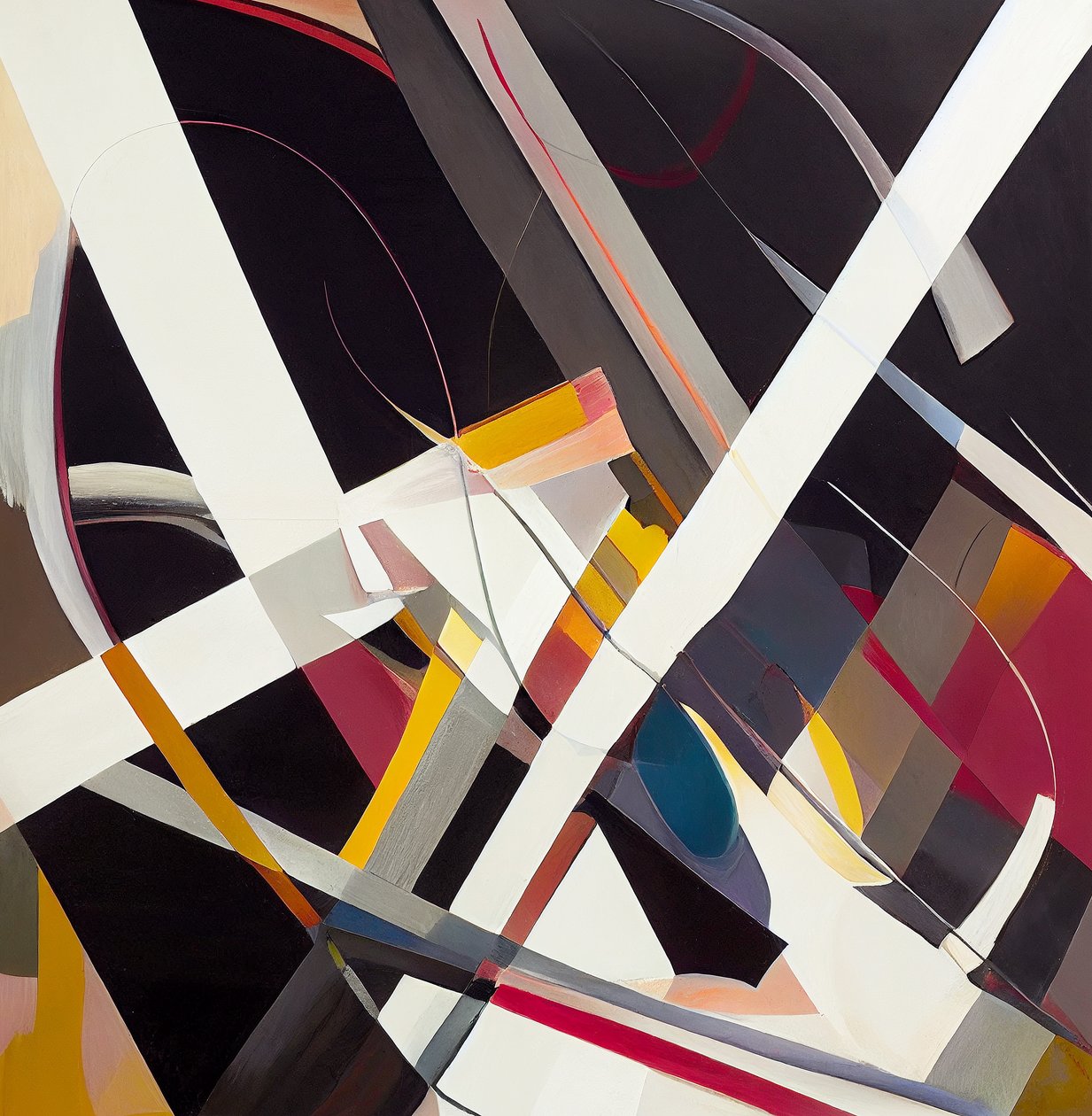 Pintura surrealista abstracta contemporánea, impresiones de arte mural de F. Abderrahim