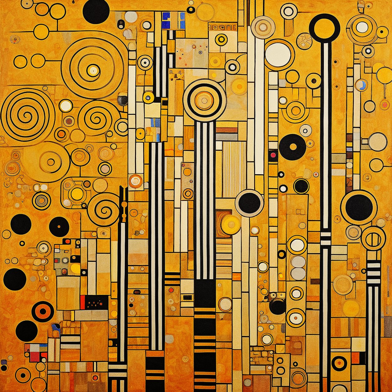  Minimalista klimt patrones moderna decoración de la habitación, Arte de la pared | Impresiones en lienzo de F. Abderrahim