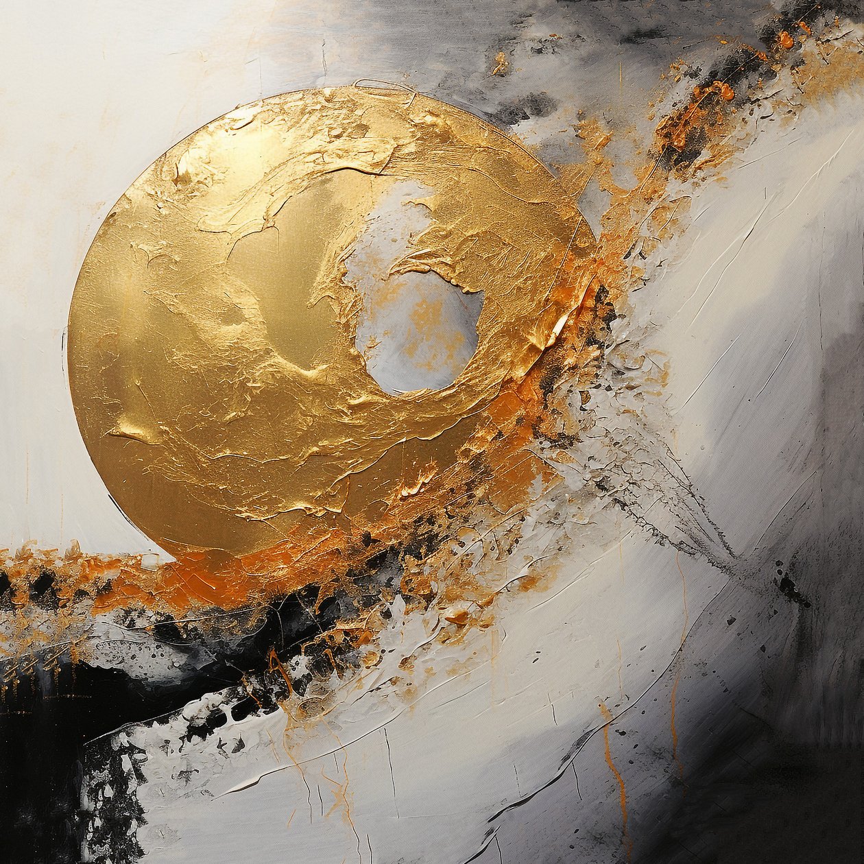 Pintura artística en plata y oro, impresión artística digital de F. Abderrahim