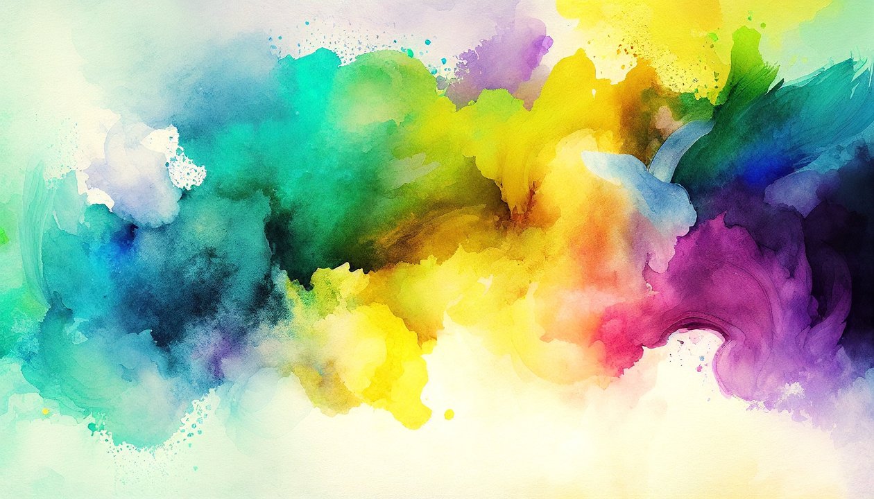 Acuarela abstracta, pintura de fondo colorido, impresiones artísticas de F. Abderrahim