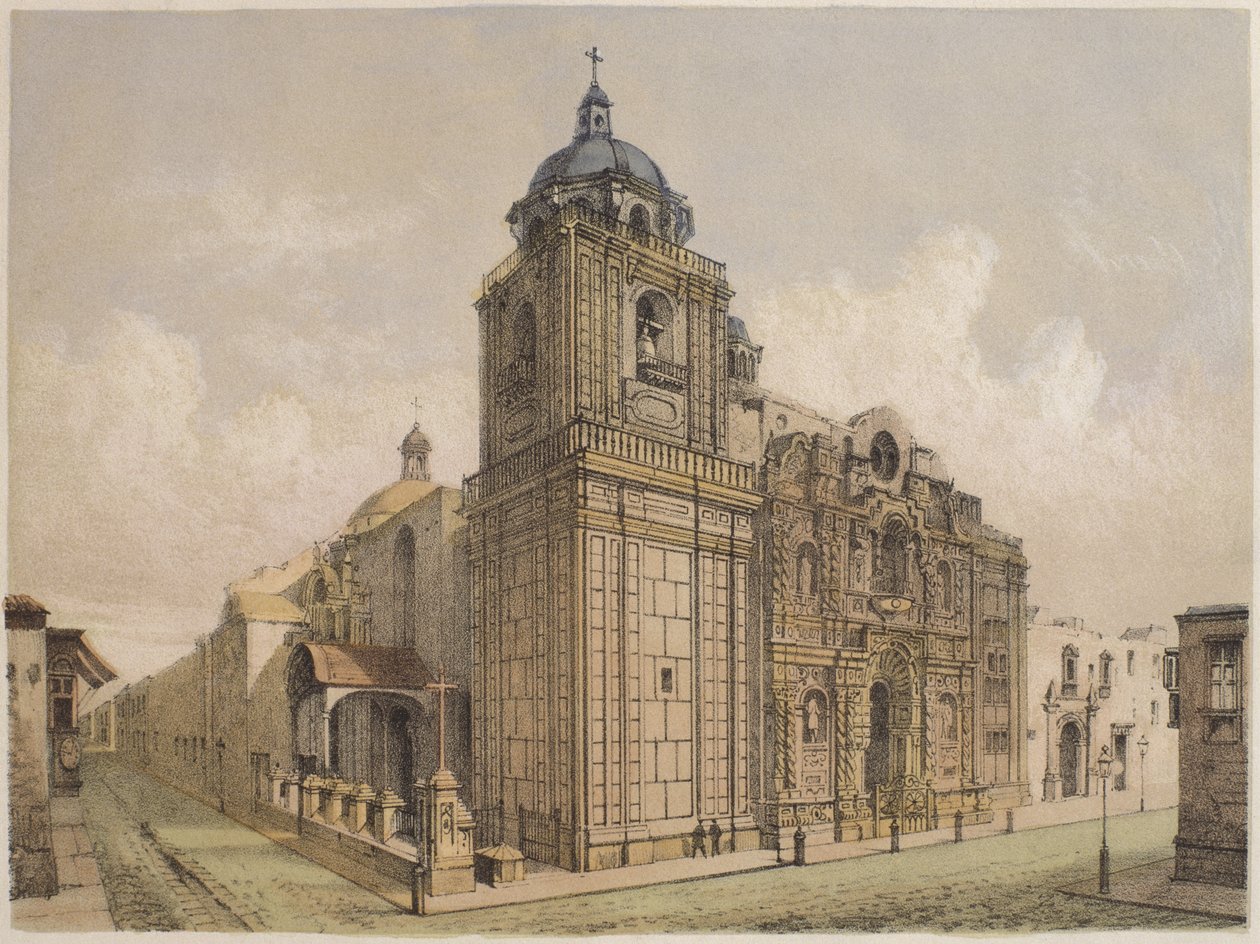 Iglesia de La Merced, Lima, ilustración de 