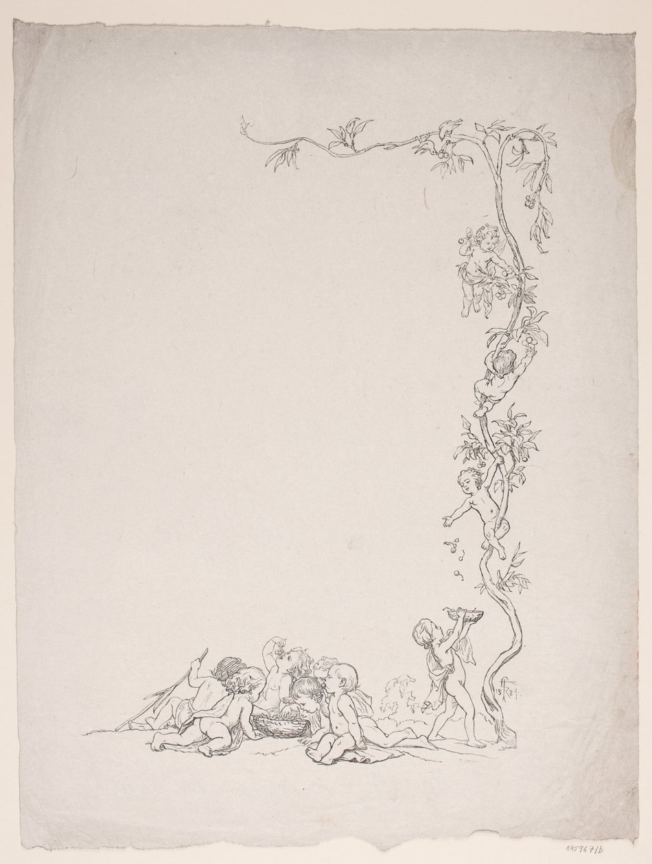 Basaren para madres de crianza. Dibujo para el programa de la fiesta de F. Hendriksen