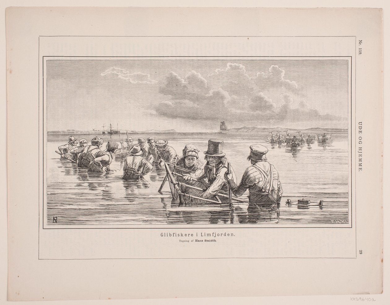 Pescadores de anguilas en Limfjorden de F. Hendriksen