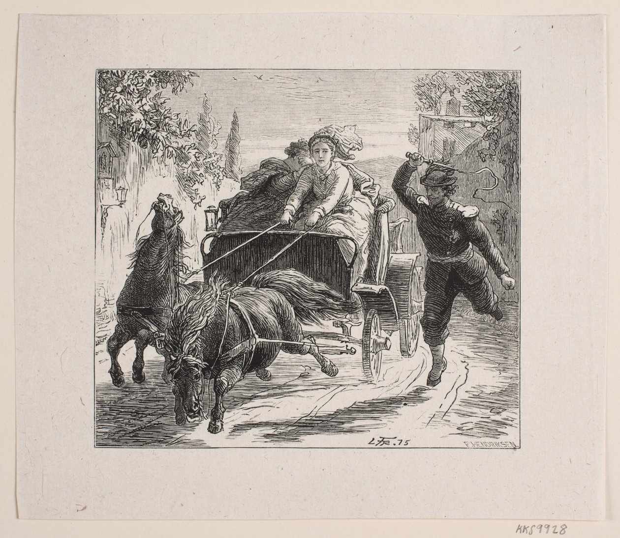 Ilustración para Bjørnstjerne Bjørnson "Un boceto de Italia" de F. Hendriksen