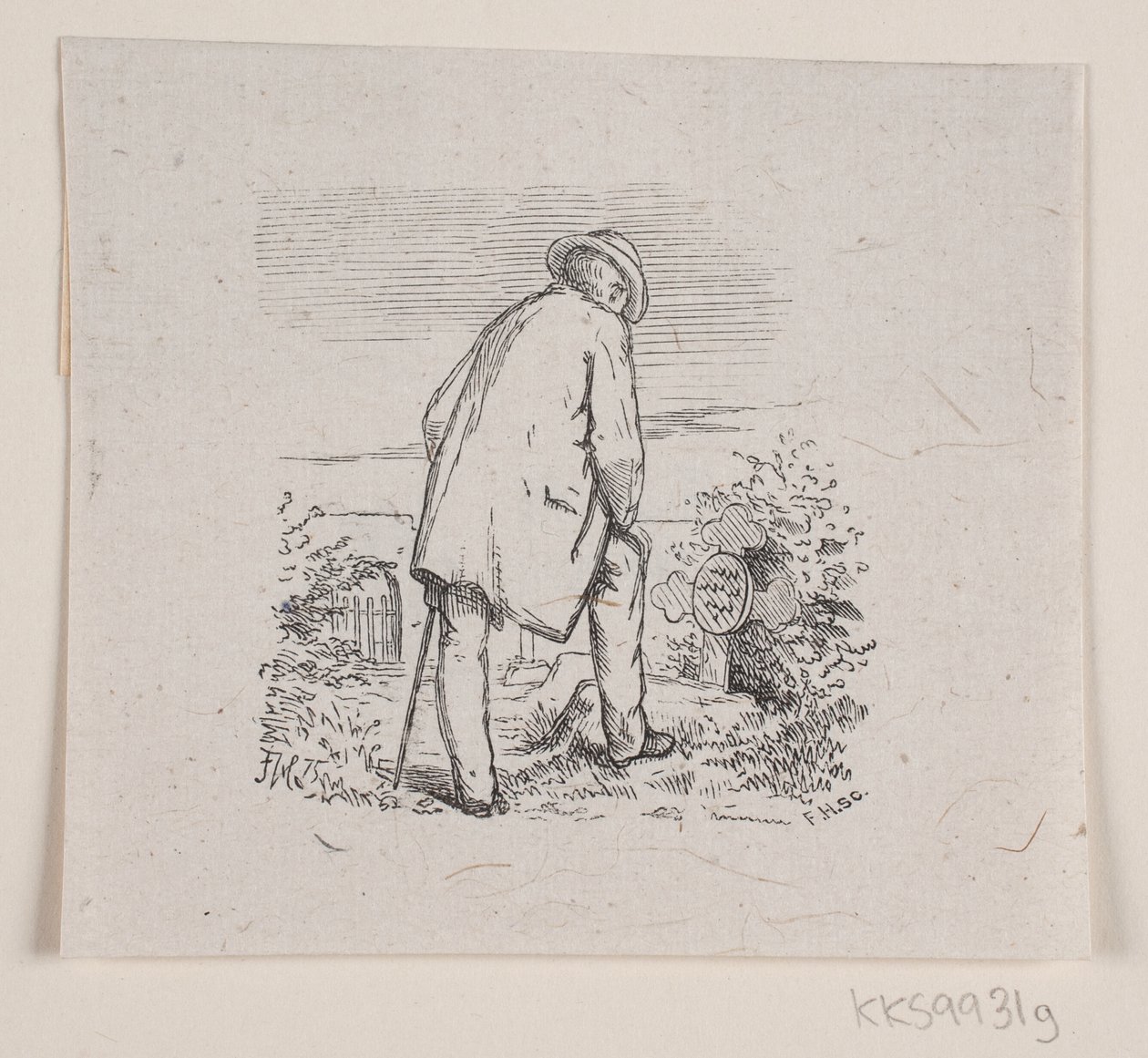 Ilustración para "Las últimas horas", poema de H. J. Greensteen de F. Hendriksen