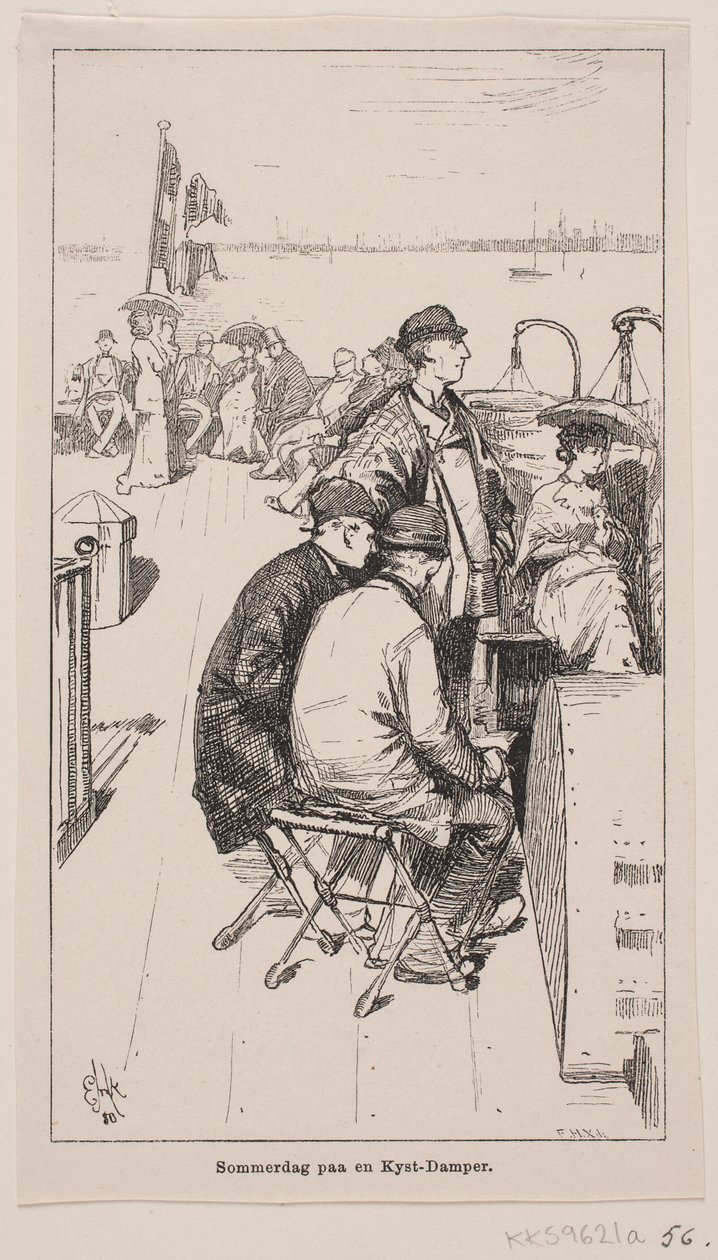 Día de verano en un vapor costero de F. Hendriksen