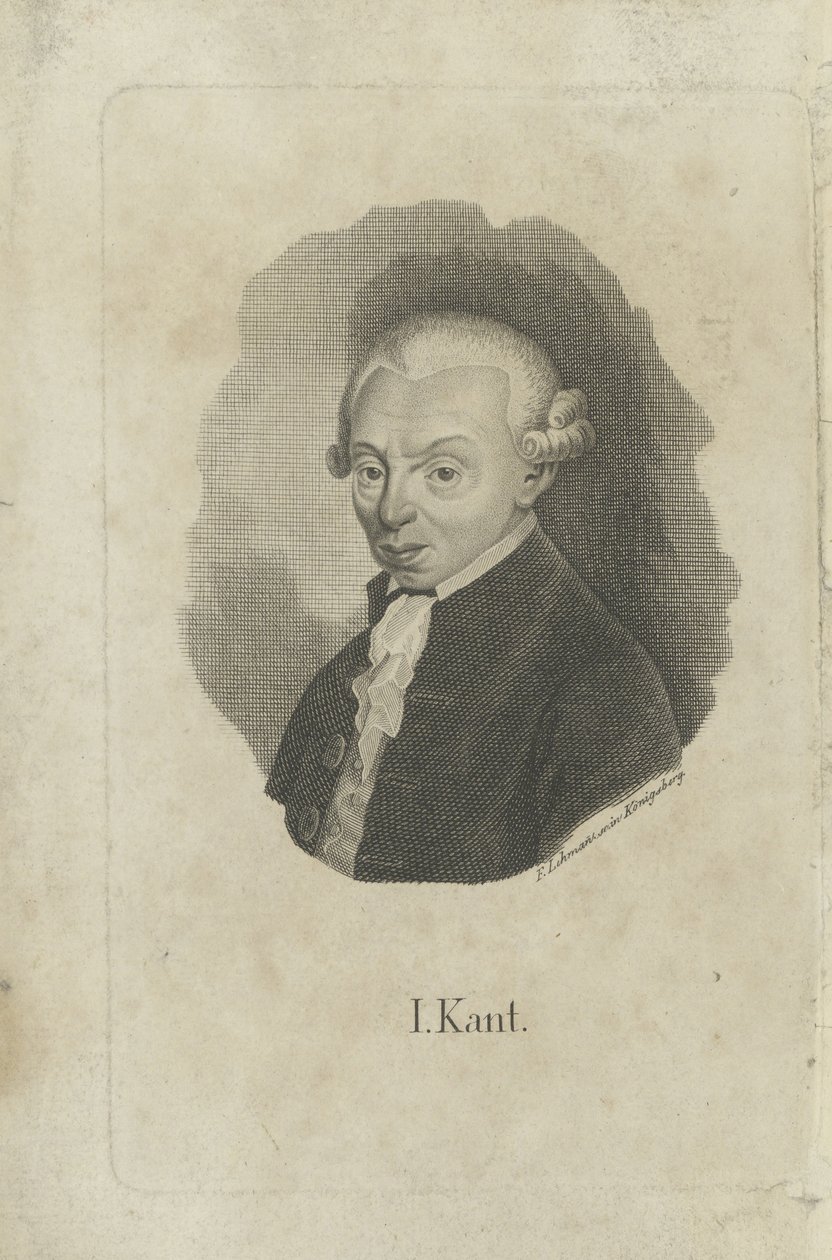 Retrato de Immanuel Kant 1724-1804, ca. 1820 de F. L. Lehmann