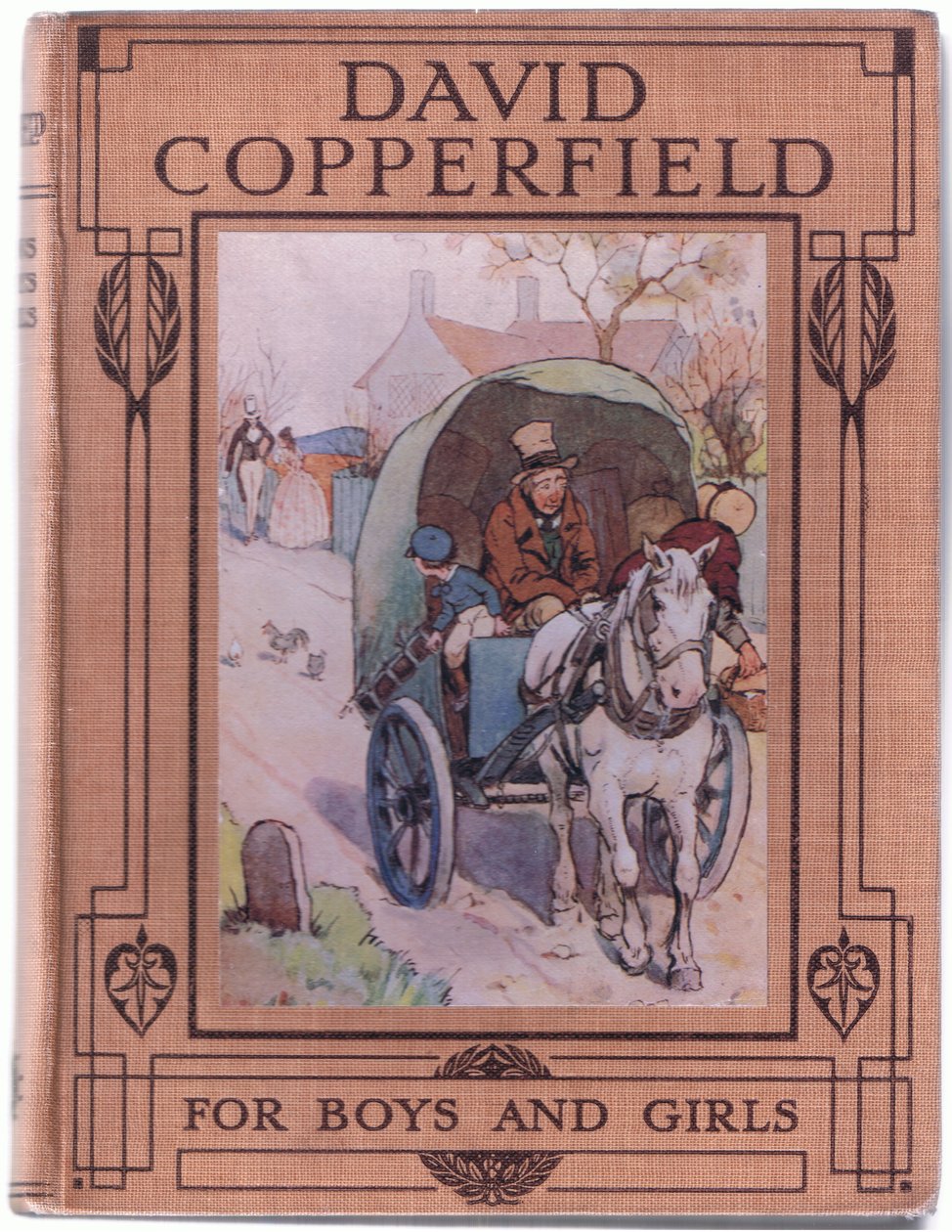 Diseño de portada, ilustración de David Copperfield, 1914 de F. M. B. Blaikie
