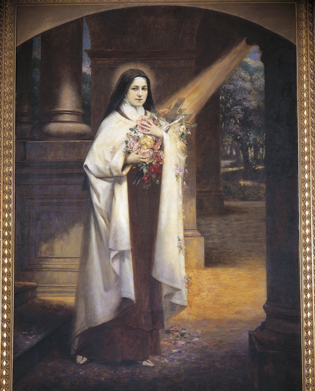 Santa Teresa de Lisieux, siglo XX (pintura mural) de F. Roytelet
