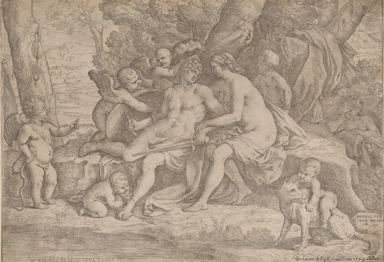 Marte y Venus, 1635-49 de Fabrizio Chiari