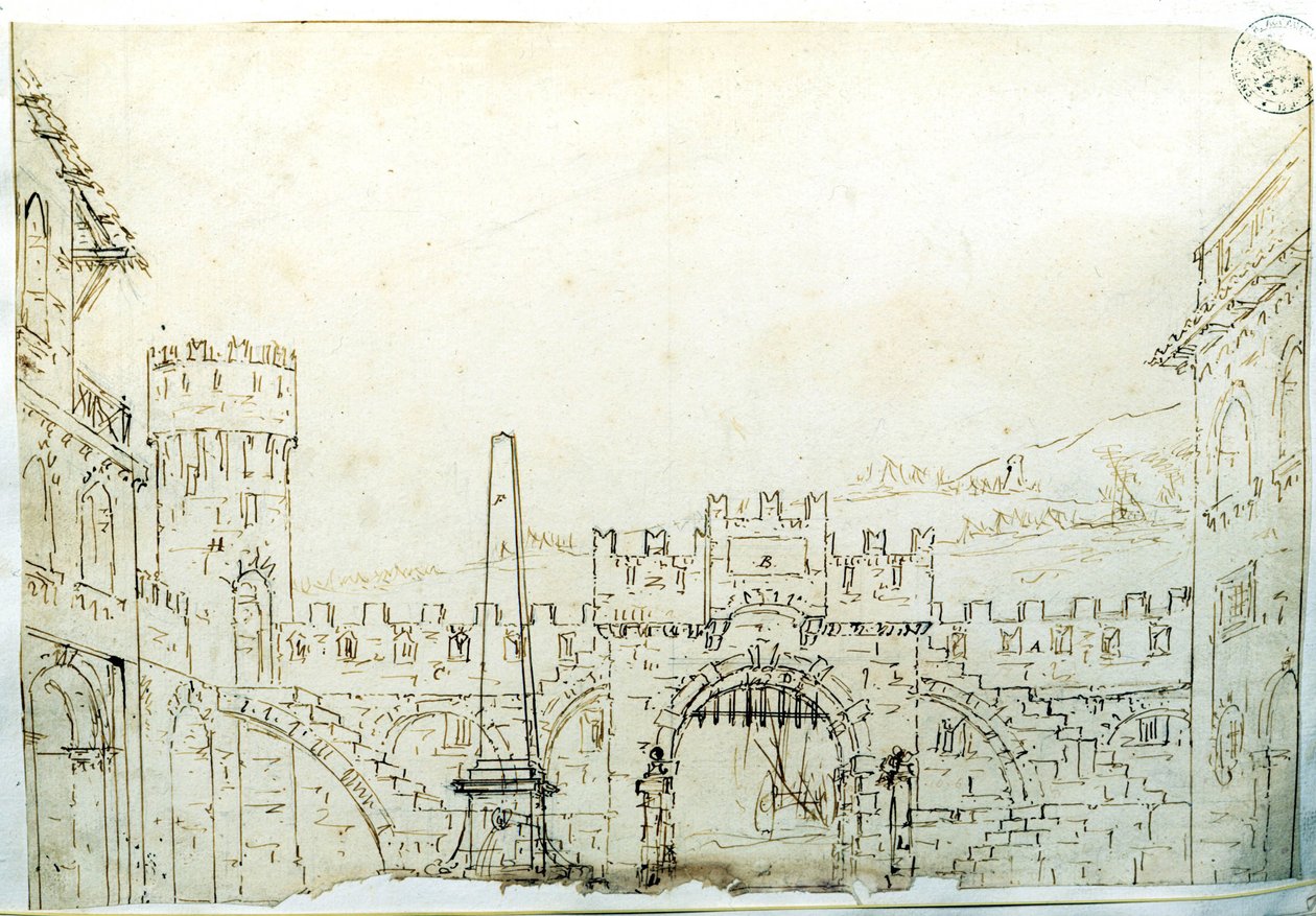 Escenografía de F. Galliari para la ópera de Antonio Vivaldi 