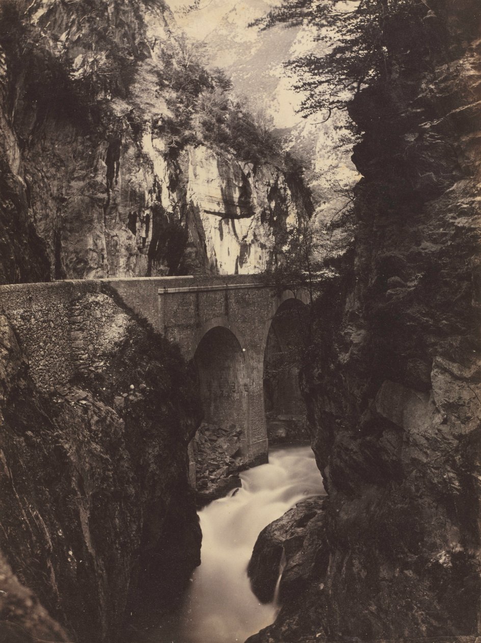 Camino a Eaux-Chaudes, Pirineos recto, c. 1855 de Farnham Maxwell Lyte