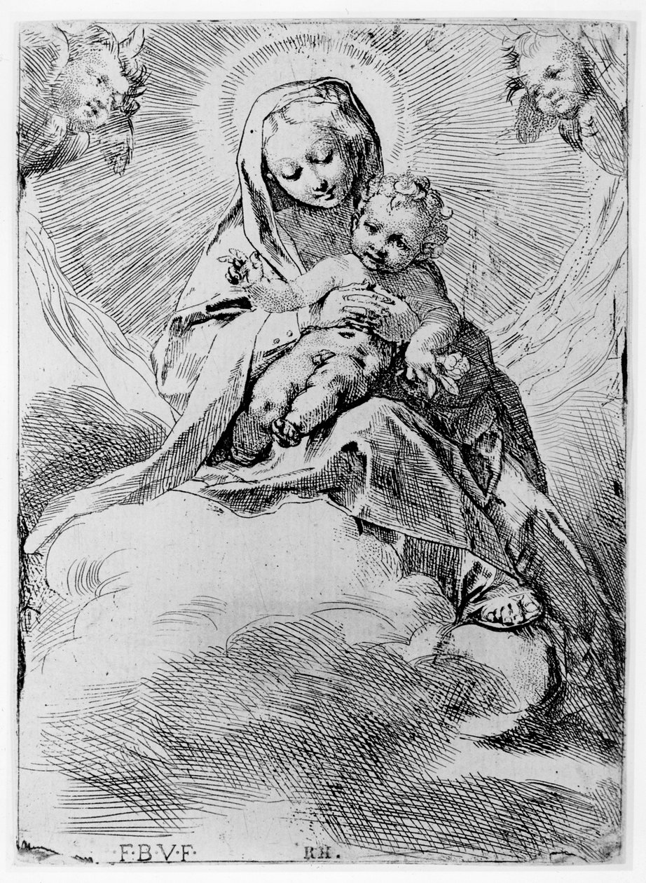 La Virgen y el Niño en las nubes de Federico Barocci
