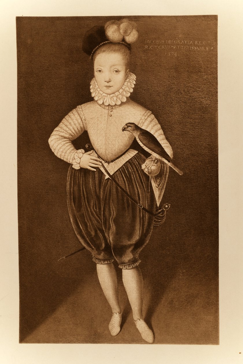 Rey Jacobo I de Inglaterra y VI de Escocia como niño, de 