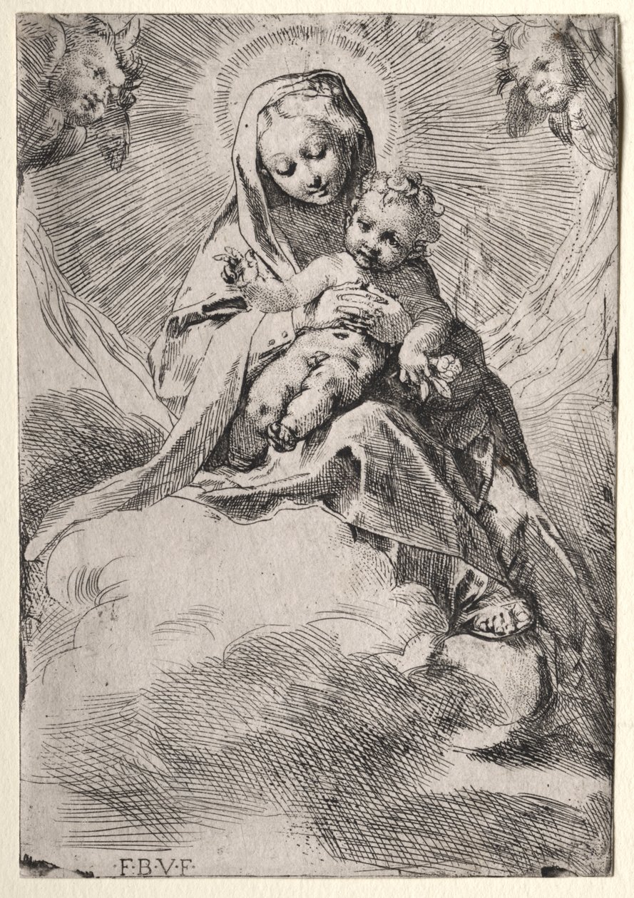 Madonna en las nubes de Federico Barocci