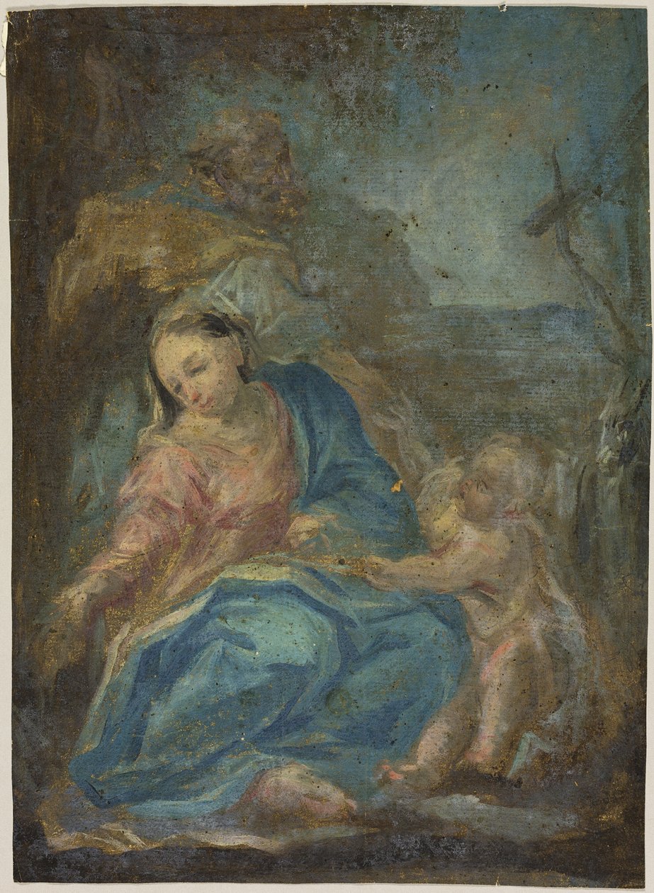 Descanso en la huida a Egipto (recto); Madonna del Rosario (verso) de Federico Barocci