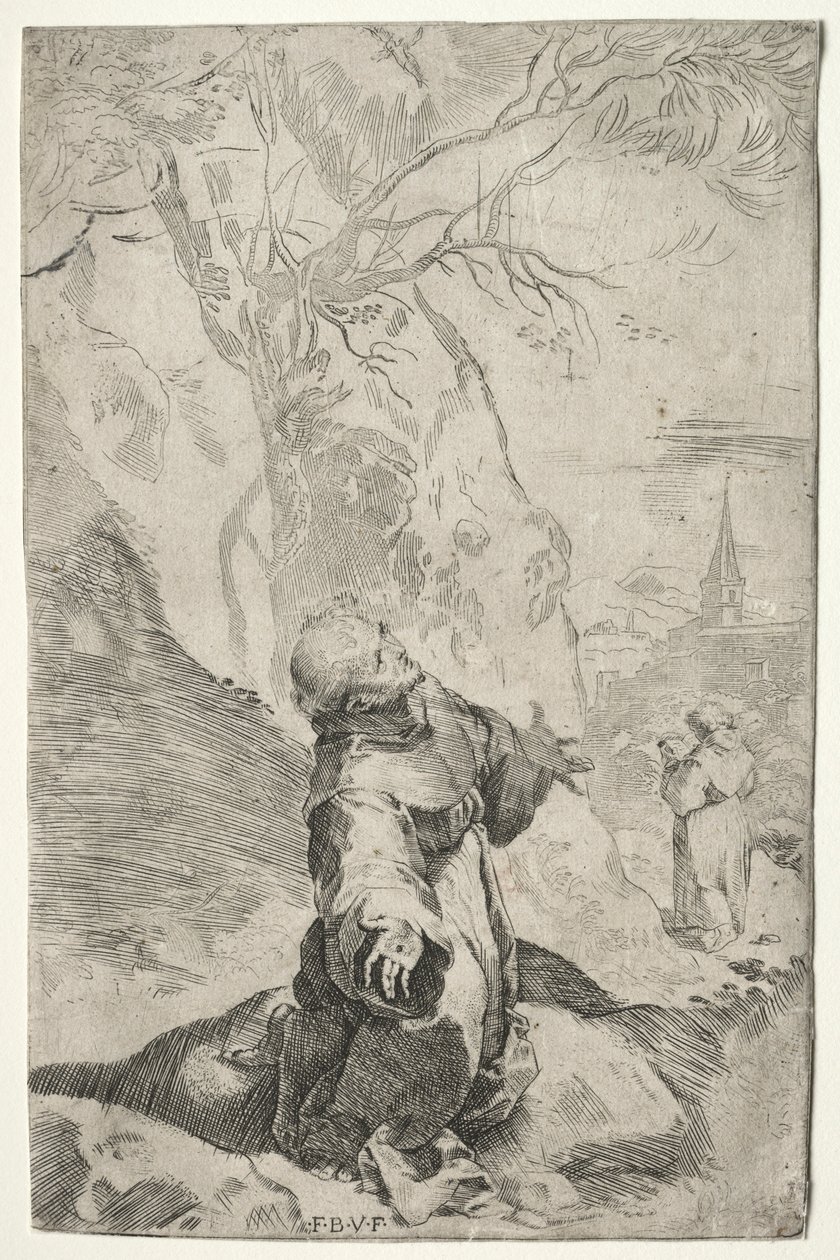 San Francisco recibiendo los estigmas de Federico Barocci