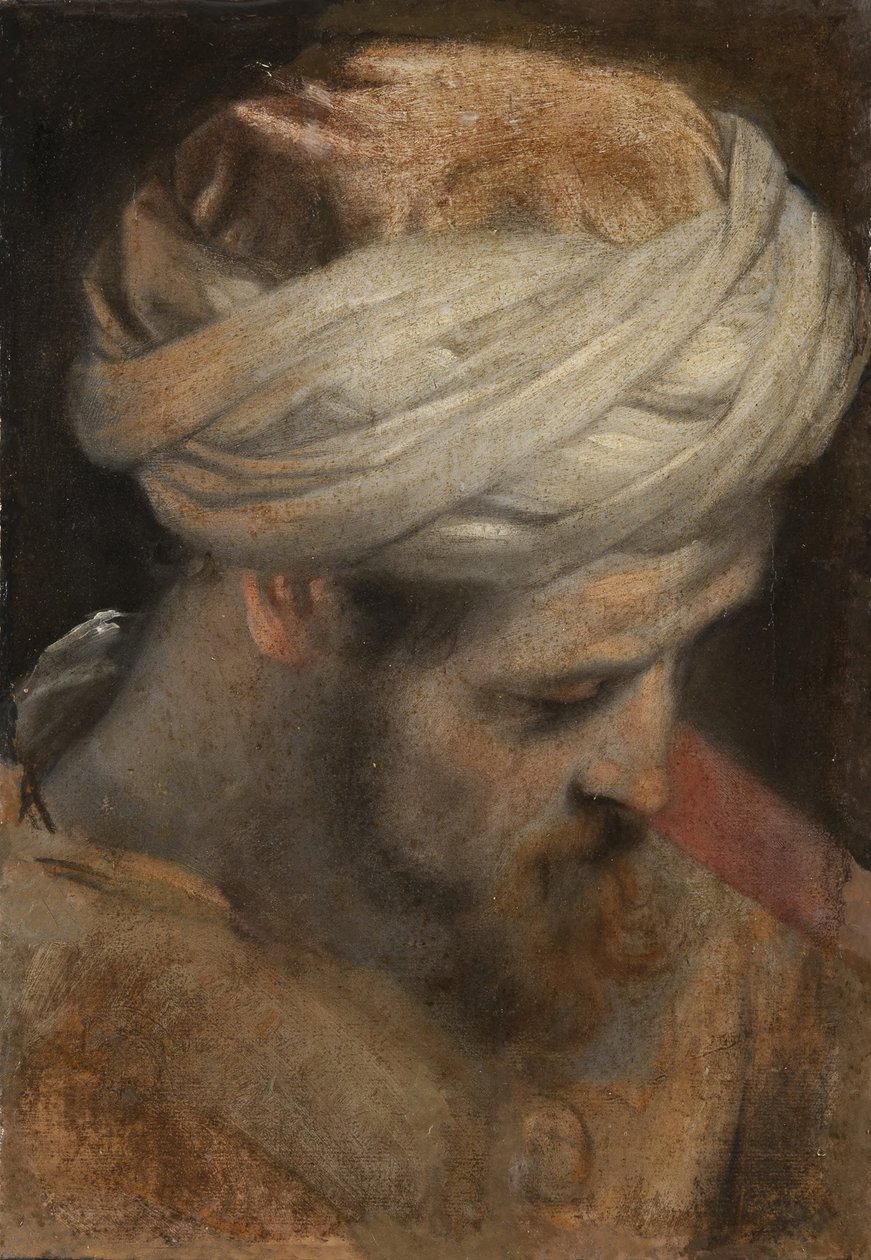 La cabeza de un sacerdote, estudio para La circuncisión de Federico Barocci