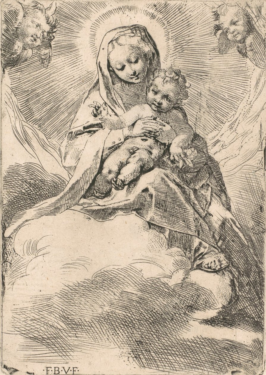 La Virgen sentada en una nube, 1580-84 de Federico Barocci