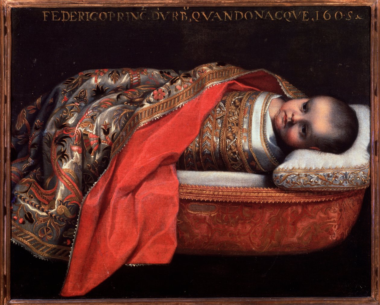 Retrato de Federico Ubaldo della Rovere, Duque de Urbino (infante) de Federico Fiori Barocci or Baroccio