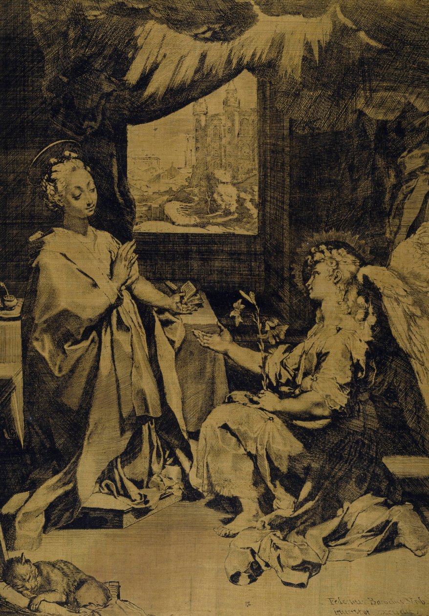 La Anunciación de Federico Fiori Barocci or Baroccio