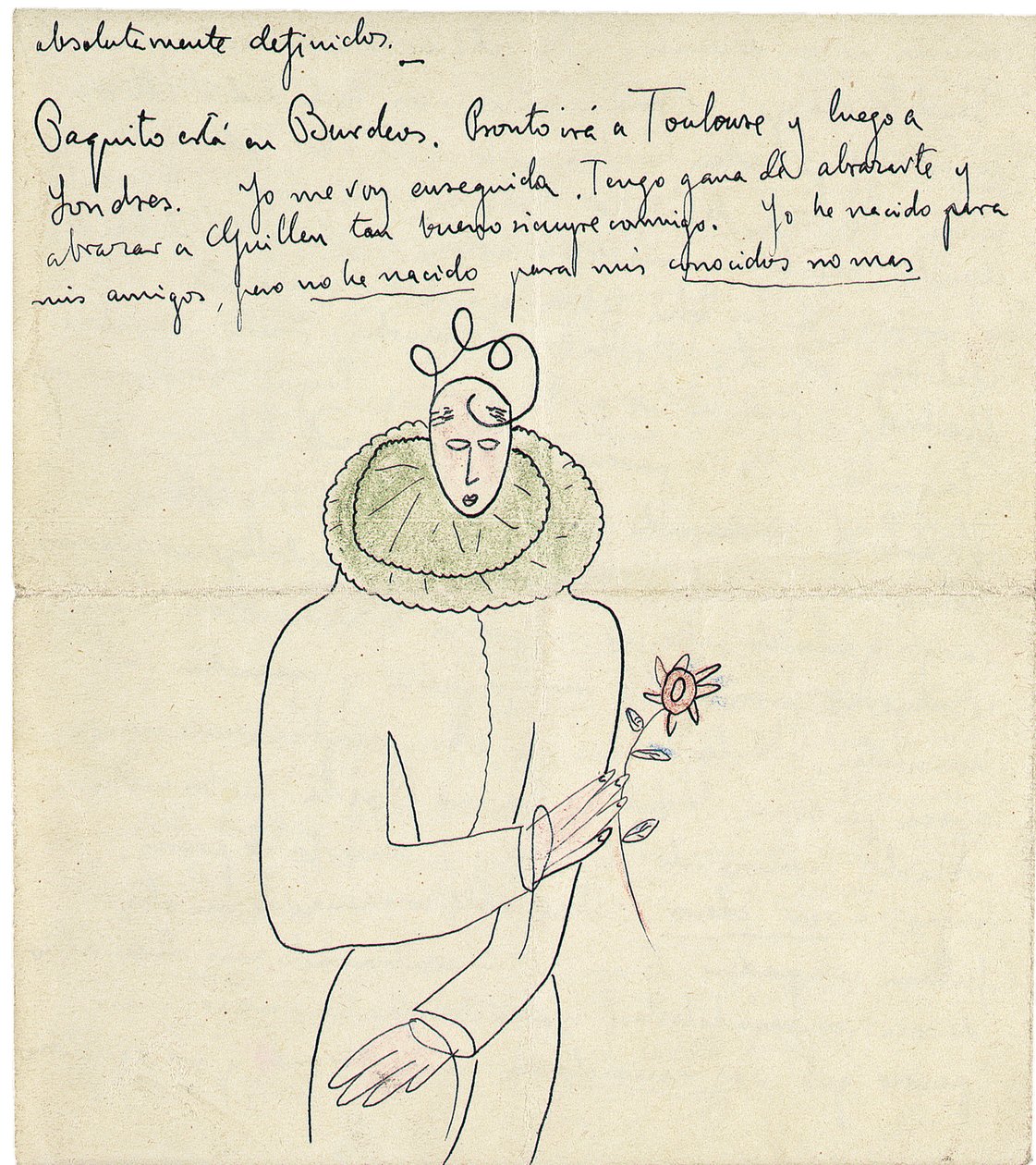 Carta autógrafa a Melchor Fernández Almagro, Granada, finales de enero de 1926 de Federico Garcia Lorca