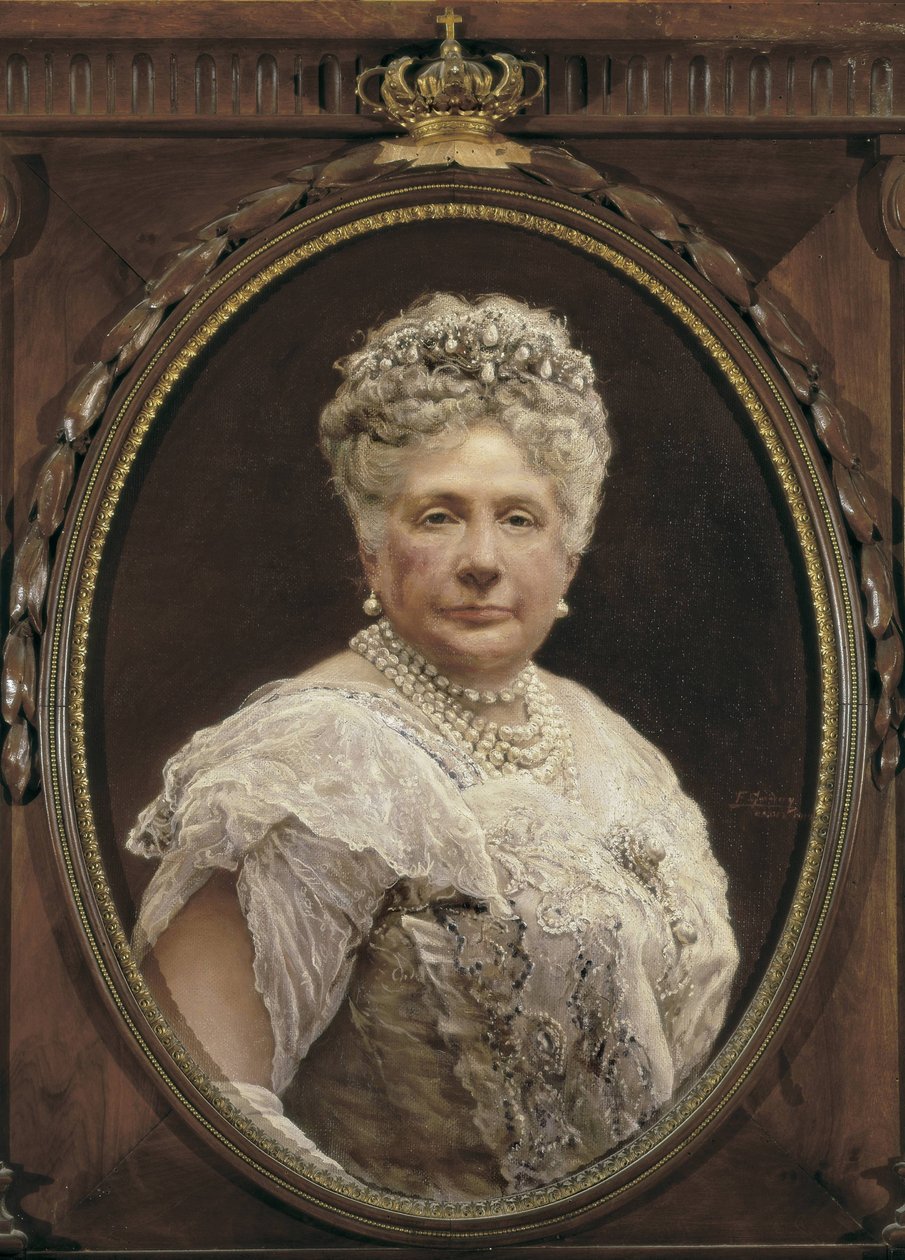 Retrato de Isabel de Borbón, infanta de España, hija de Isabel II y hermana de Alfonso XII (óleo sobre lienzo) de Federico Godoy y Castro
