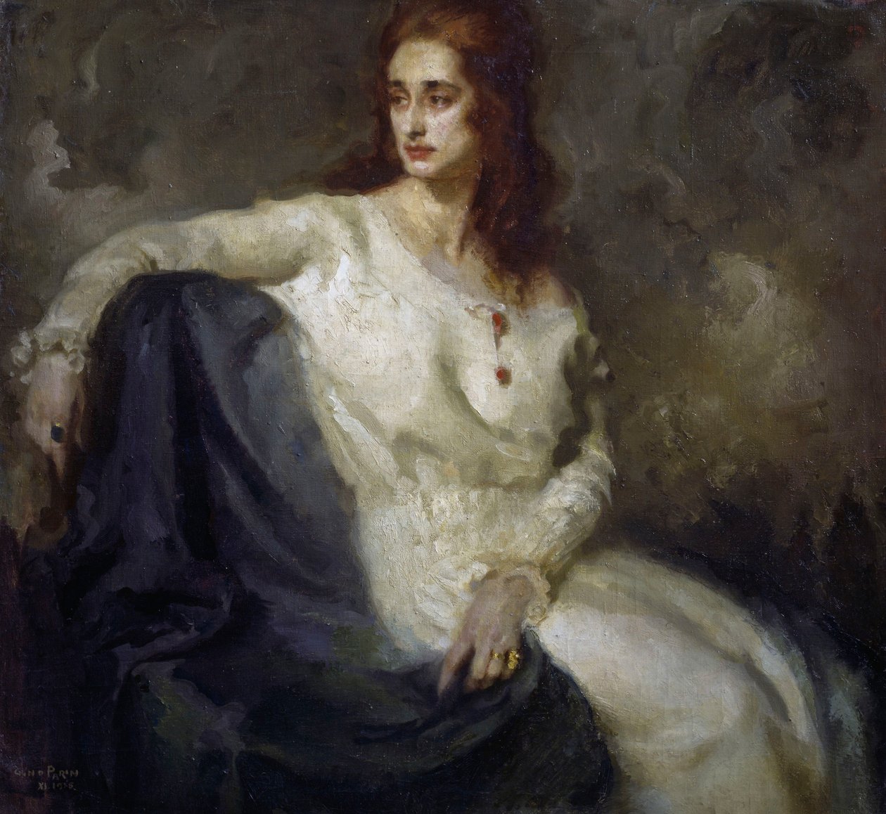 Dama de blanco (Dama in bianco) 1915 de Federico Guglielmo Jehuda Pollack