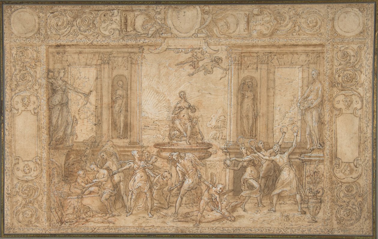 Estudio para La alegoría de la primavera, 1579 de Federico Zuccaro
