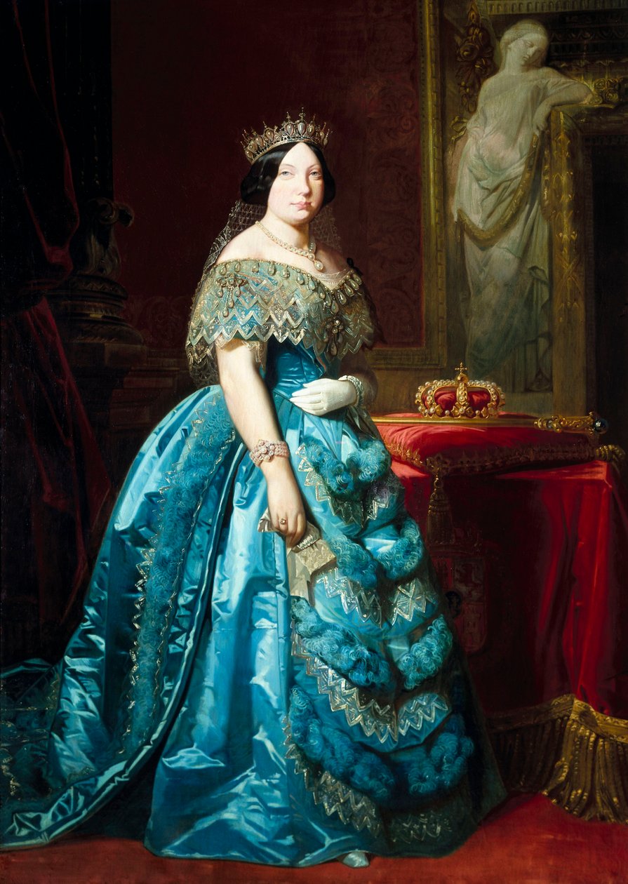 Retrato de Isabel II Reina de España (Isabel de Borbón) de Federico de Madrazo y Kuntz