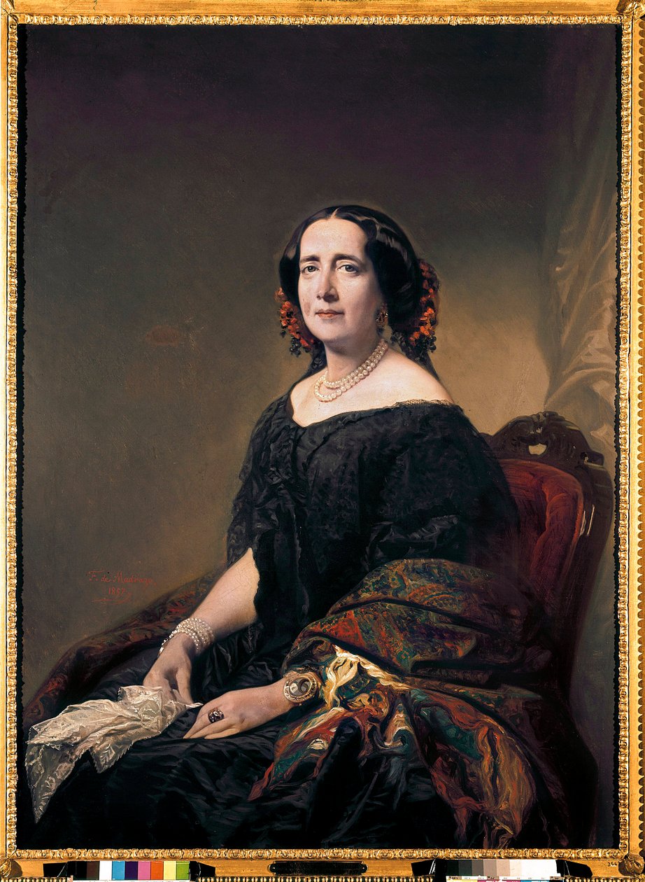 Retrato de la escritora cubana Gertrudis Gómez de Avellaneda de Federico de Madrazo y Kuntz