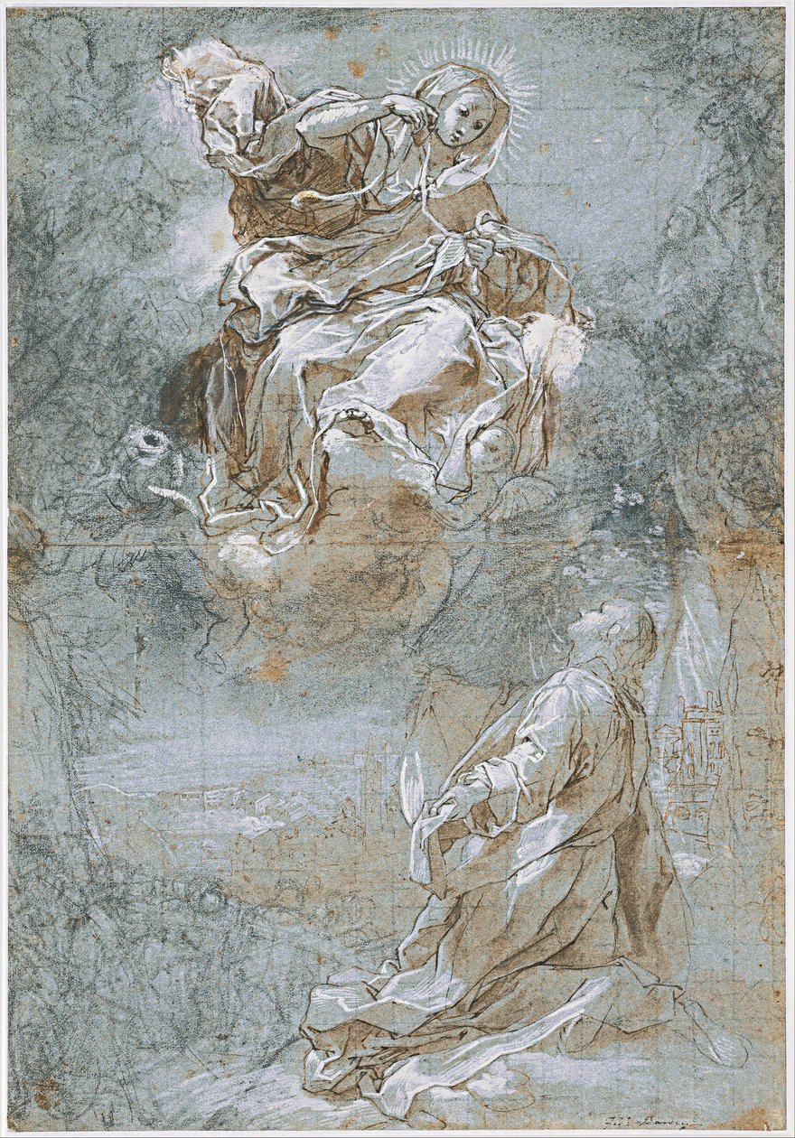 El milagro del cinturón sagrado, ca 1600-1610 de Federigo Barocci