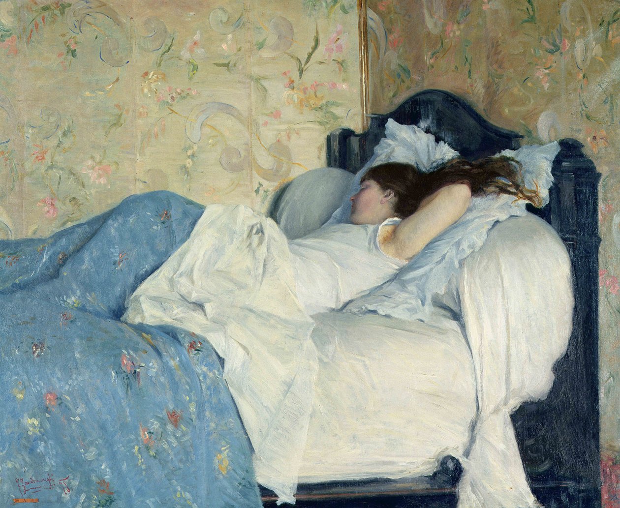 En la cama, 1878 de Federigo Zandomeneghi