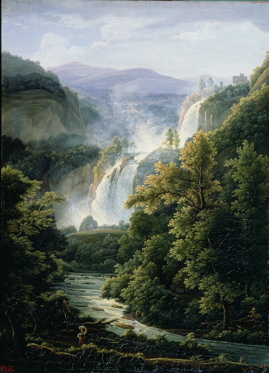 La cascada Caduta delle Marmore en el río Velino, 1819 de Fedor Mikhailovich Matveev