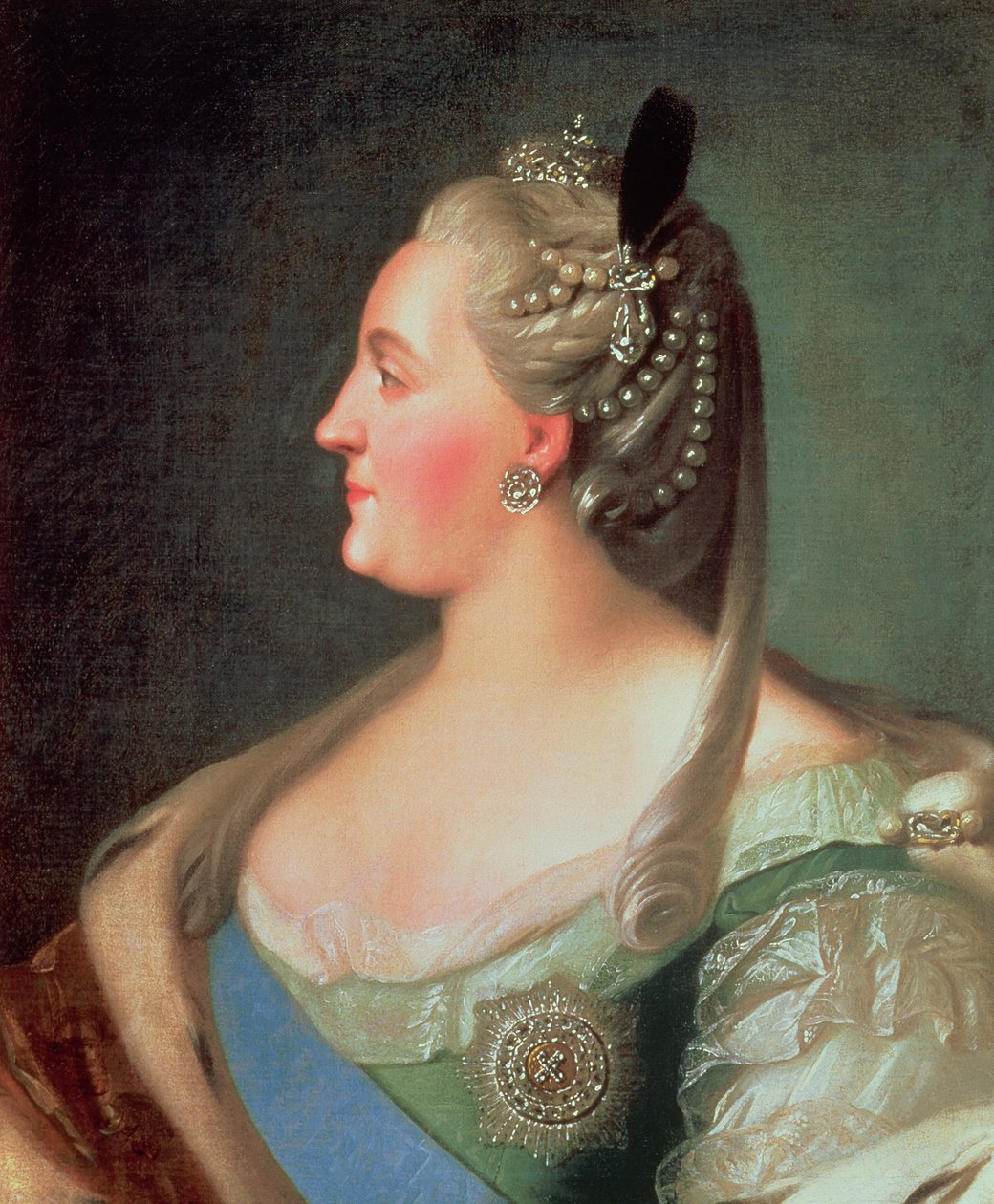 Retrato de la Emperatriz Catalina II la Grande (1729-96), después de 1763 de Fedor Stepanovich Rokotov