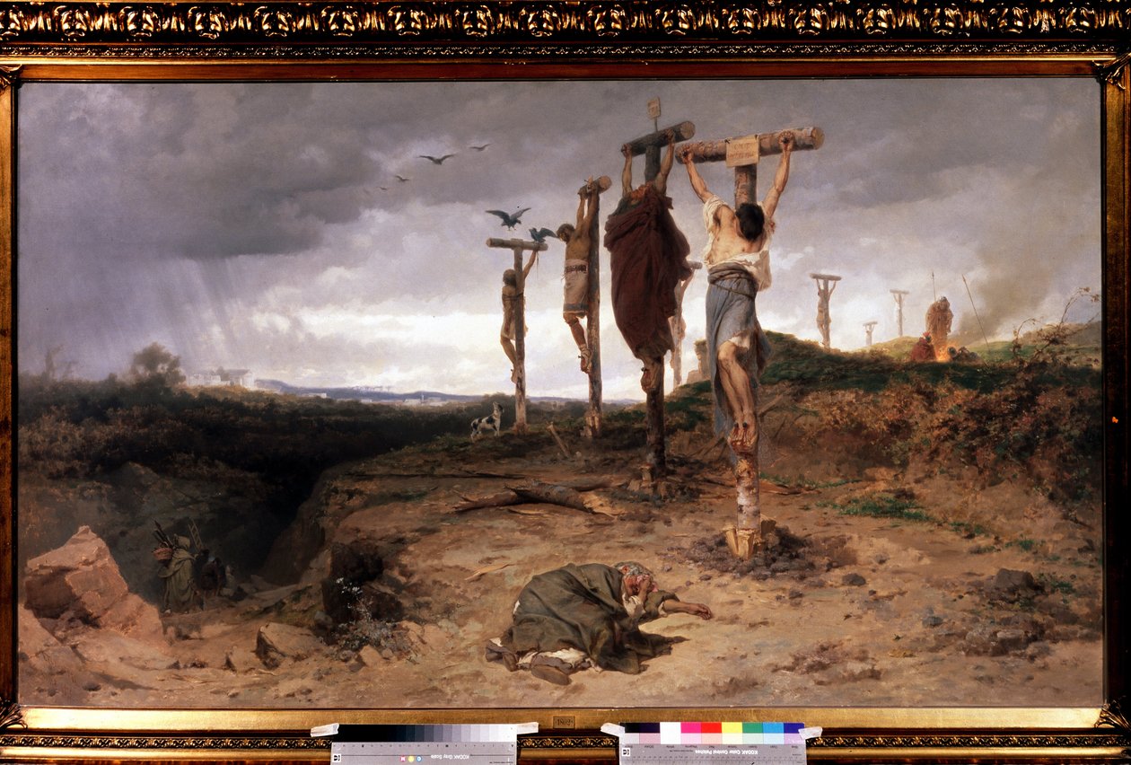 El campo maldito, lugar de ejecución en el Antiguo Imperio Romano. Pintura de Feodor Andreyevich Bronnikov (1827-1902), óleo sobre lienzo de Fedor Andreevich Bronnikov